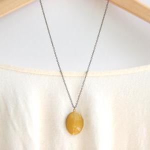 Mustard Yellow Locket Necklace // Bridesmaid Gifts..